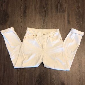 Levi’s 501s Skinny White Jeans Multi Button Fly